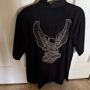 Harley-Davidson Black Casual Button Down Shirt